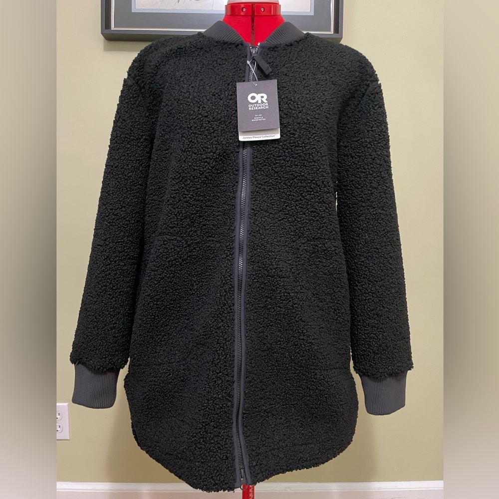 NWT Outdoor Research Black Juneau Sherpa Fleece Coat